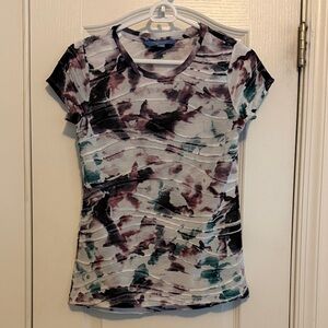 Simply Vera Vera Wang Abstract Print Short Sleeve Top